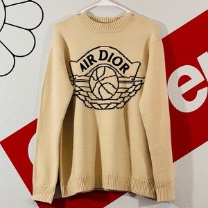 Air Jordan x Dior Cashmere Long Sleeve Crewneck